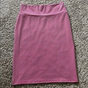 Striped red & white Women's Skirt